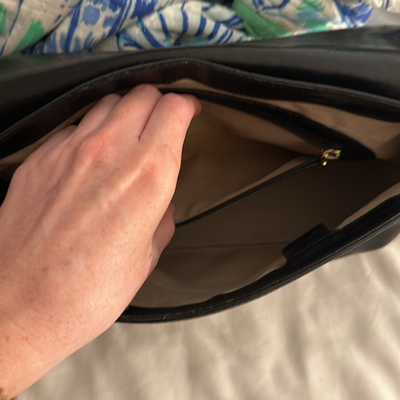 Brahmin Shoulder Bag Purse Croc Leather Classic Vintage Black Brown - Picture 10 of 14